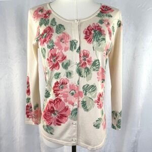 LK Bennett Silk Angora Twee Coquette Cardigan Sweater Cottagcore Granny‎ Size M